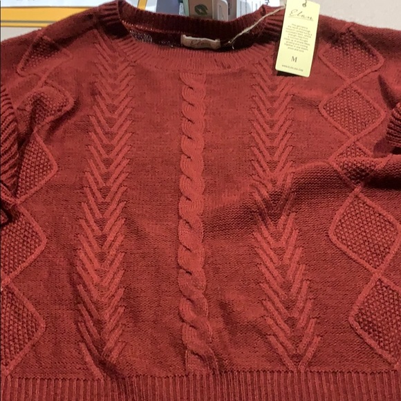 Brand new Elan tiered maroon sweater size medium - Picture 4 of 4